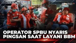 Exhausted from Long Fuel Lines, Denpasar Gas Station Attendant Nearly Faints | BERITA