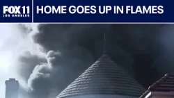 Norte Fire: Flames, smoke shooting through roof of home