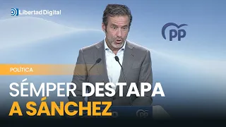Sémper, contundente contra Sánchez: "Este Gobierno oculta información"