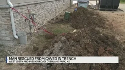Construction worker rescued after trench collapse in Overland Park