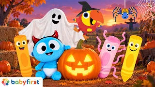 Halloween Songs for Kids with Itsy Bitsy Spider, Larry Surprise Eggs & Color Crew | BabyFirst