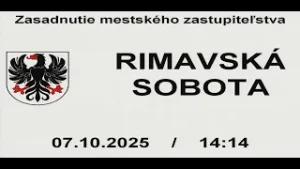 Zasadnutie Mestského zastupiteľstva v Rimavskej Sobote 07.10.2025 (TV Rimava)