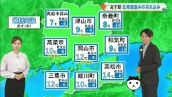 [Okayama & Kagawa Weather] Thursday the 15th: "Chilly morning, watch out for temperature changes,...