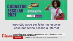 Registration for public school enrollment in Minas Gerais begins this Tuesday (20)