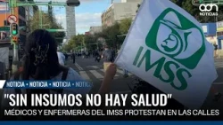 IMSS workers march to the Zócalo for wage increases and better conditions