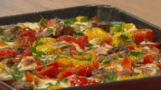 Λουκάνικο Άνδρου με πιπεριές και βολάκι | Ανδρέας Λαγός