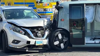 Police respond to crash involving Zoox vehicle near Las Vegas Strip