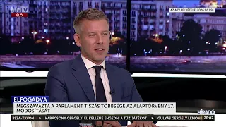 Megszavazta a parlament tiszás többsége az alaptörvény 17. módosítását - HírTV