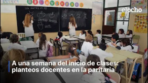 A UNA SEMANA DEL INICIO DE CLASES