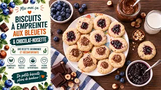 Mix-moi ça: Biscuits à Empreinte aux Bleuets & Chocolat-Noisette
