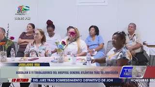 11 Hospital General Atlántida workers in La Ceiba honored upon retirement