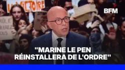Presidential Election: Éric Ciotti claims that "the election of Marine Le Pen will restore order"