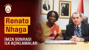 ?Galatasaray SK Başkanı Dursun Aydın Özbek ve Renato Nhaga’nın imza töreni sonrası ilk açıklamaları 