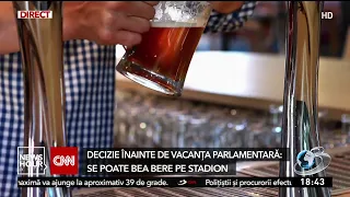 Beer and beverages with 5.5% alcohol content can now be sold in stadiums