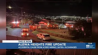 Fire department determines cause of $475K Alewa Heights house fire