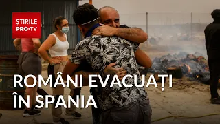 Many Romanian families flee the path of the devastating fire in Spain