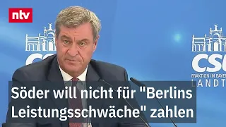 CSU-Chef Söder fordert nach dem Linke-Wahlsieg in Berlin einen neuen Länderfinanzausgleich | ntv