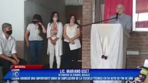 Intendente Uset Anunció una importante obra de ampliación de la Escuela Técnica en su acto de fin de