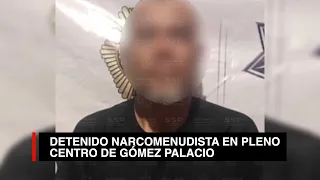 Detienen a hombre por presunta venta de droga en el centro de Gómez Palacio