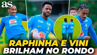 RAPHINHA e VINICIUS dão SHOW no RONDO da SELEÇÃO BRASILEIRA