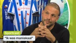 Oud Heerenveen speler Joey van den Berg zit aan tafel bij de heren van de Sportcast | SPORTCAST