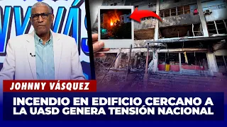 Johnny Vásquez talks about the fire that affected a building in front of the UASD | El Garrote