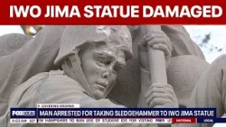 Man suspected of using sledgehammer to damage Iwo Jima statue in US illegally: report | FOX 5 AT 6AM