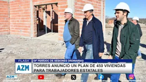 Torres anunció un plan de 450 viviendas para trabajadores estatales