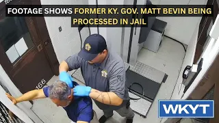 Footage shows former Ky. Gov. Matt Bevin being processed in jail