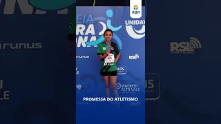 At nine years old, Laura is already collecting track and field achievements