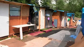 The shanty town at the former Attica nightclub is now history
