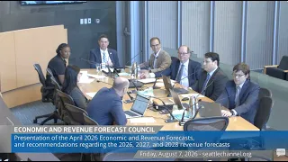 Economic and Revenue Forecast Council meeting of 8/7/2026