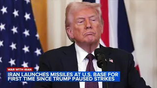 Iran launches missiles at US base for 1st time since Trump paused strikes