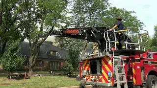 Crews battle house fire near Kapaun Mt. Carmel in Wichita