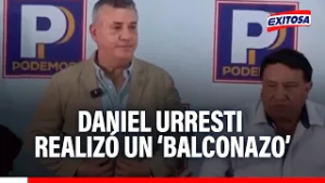??Daniel Urresti recibió baño de popularidad con un ‘balconazo’ tras salir en libertad