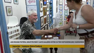 ÚŠTĚK: Jan Rosák potěšil návštěvníky Café galerie Úštěk svými vzpomínkami i humorem