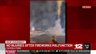Fireworks malfunction at CarMax Park sends sparks toward stands, no injuries reported