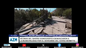 Vecinos del barrio Sismográfica denunciaron a la municipalidad por el derrumbe del cerro Hermitte