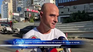 Banoret e Durresit proteste per plehrat ne lagjen "15 Tetori"
