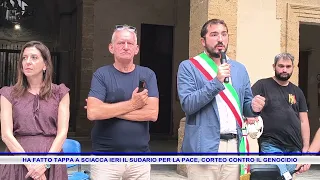HA FATTO TAPPA A SCIACCA IERI IL SUDARIO PER LA PACE, CORTEO CONTRO IL GENOCIDIO