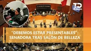 Morenistas colocan salón de belleza en Senado