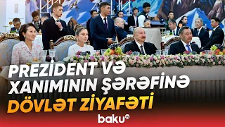 Qırğızıstanda İlham Əliyev və Mehriban Əliyevanın şərəfinə dövlət ziyafəti təşkil olundu - Baku TV