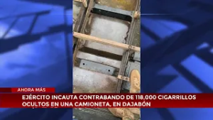 Ejército incauta contrabando de 118,000 cigarrillos ocultos en una camioneta, en Dajabón