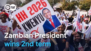 Zambia election: Incumbent Hakainde Hichilema wins 60% as opposition alleges intimidation | DW News