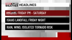 First Alert Weather: What central Alabama needs to know ahead Hurricane Isaias