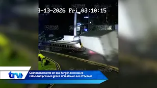 Video captures moment a speeding van causes a serious accident in Los Próceres