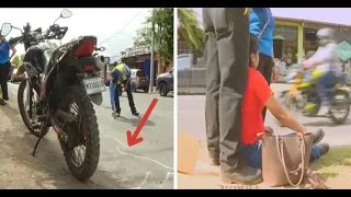 Young woman injured after being struck by motorcyclist in Managua