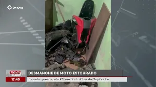 Police arrest four suspects at motorcycle chop shop in Santa Cruz do Capibaribe