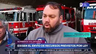 Volunteer firefighters demand funds from the national government