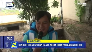 Santa Cruz: Largas filas en el surtidor Biocéanico superan las 24 horas